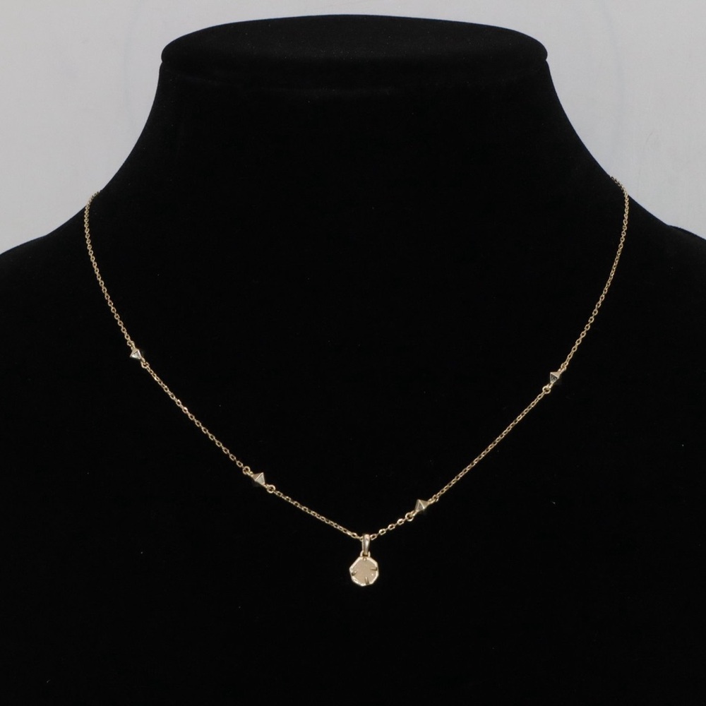 Classic Kendra Scott Nola Necklace Iridescent Drusy Small Dainty Gold Tone